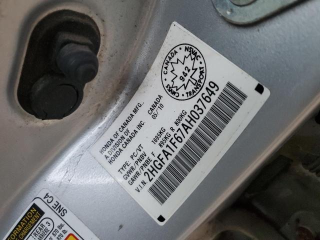 2010 HONDA CIVIC LX-S - 2HGFA1F67AH037649