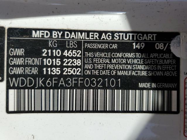 2015 MERCEDES-BENZ SL 400 WDDJK6FA3FF032101