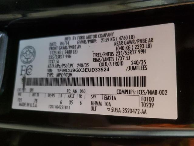 2014 FORD ESCAPE SE - 1FMCU9GX3EUD33524