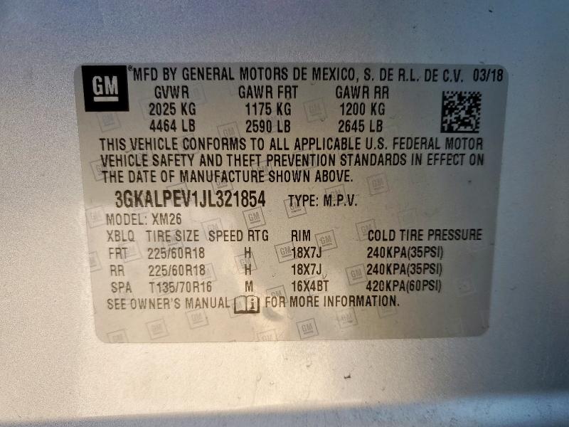 2018 GMC TERRAIN SL 3GKALPEV1JL321854