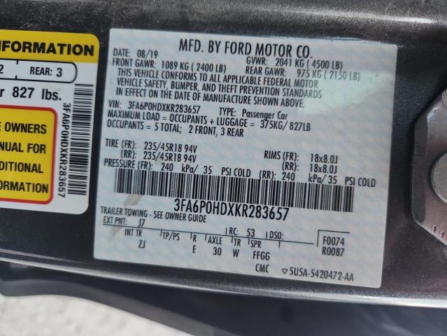 2019 FORD FUSION SE #3274074487