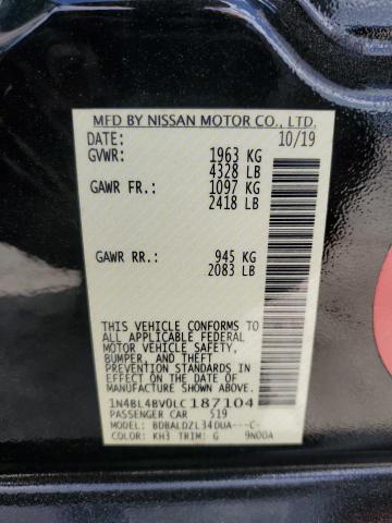 2020 NISSAN ALTIMA S 1N4BL4BV0LC187104