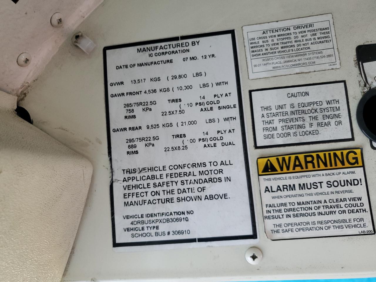 Lot #3280385953 2013 IC CORPORATION CE SERIES SCHOOL