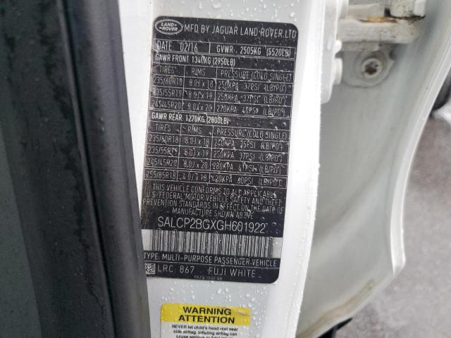 2016 LAND ROVER DISCOVERY - SALCP2BGXGH601922