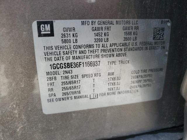 2015 CHEVROLET COLORADO L - 1GCGSBE36F1166937