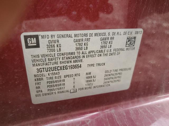 2014 GMC SIERRA K15 - 3GTU2UECXEG193654