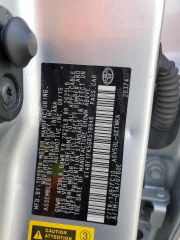 2016 TOYOTA CAMRY LE #3264395435