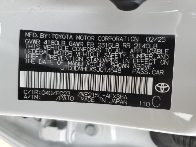 2025 TOYOTA COROLLA LE - JTDBDMHEXSJ013548