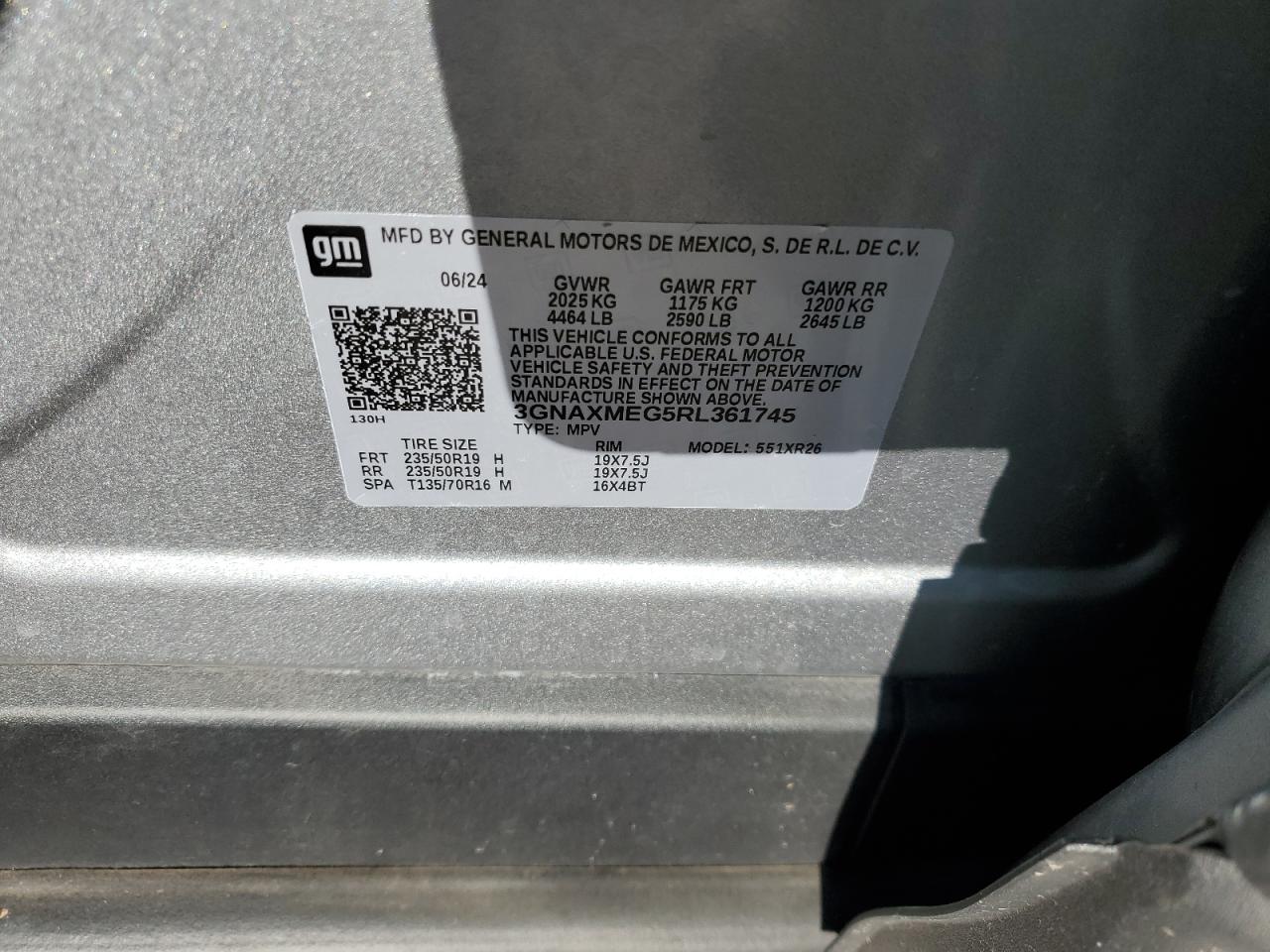 CHEVROLET EQUINOX RS