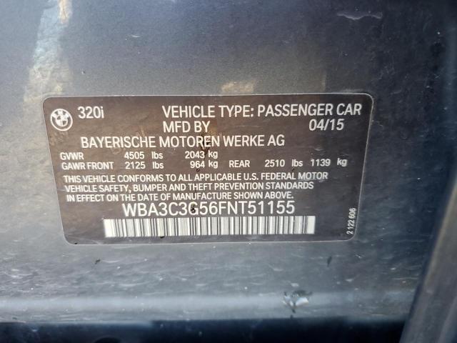 2015 BMW 320 I XDRI WBA3C3G56FNT51155