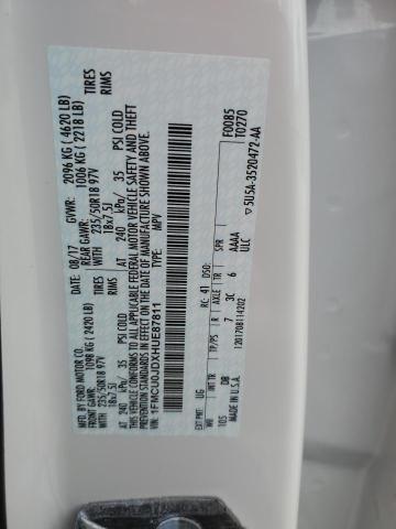 2017 FORD ESCAPE TIT - 1FMCU0JDXHUE87811