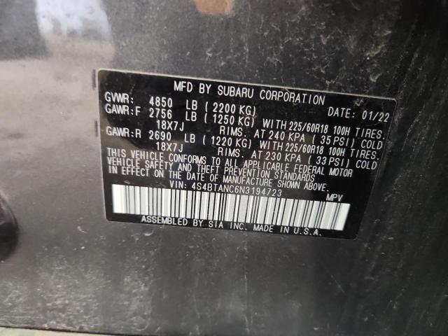 2022 SUBARU OUTBACK LI 4S4BTANC6N3194723