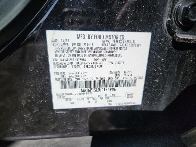 2018 FORD ECOSPORT S MAJ6P1SL0JC175986