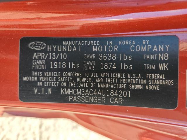 2010 HYUNDAI ACCENT BLU - KMHCM3AC4AU184201