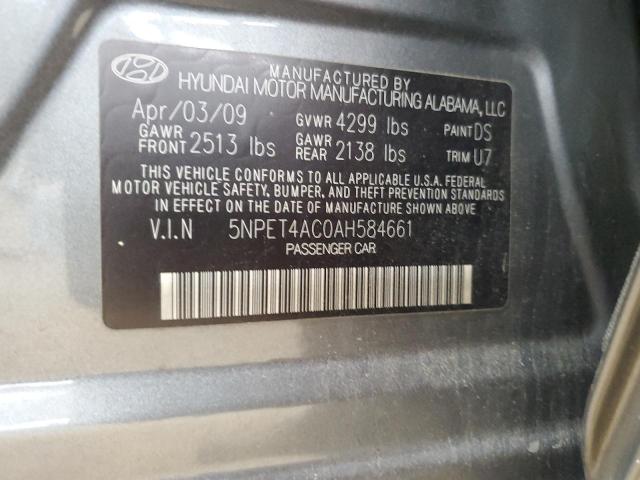 2010 HYUNDAI SONATA GLS - 5NPET4AC0AH584661