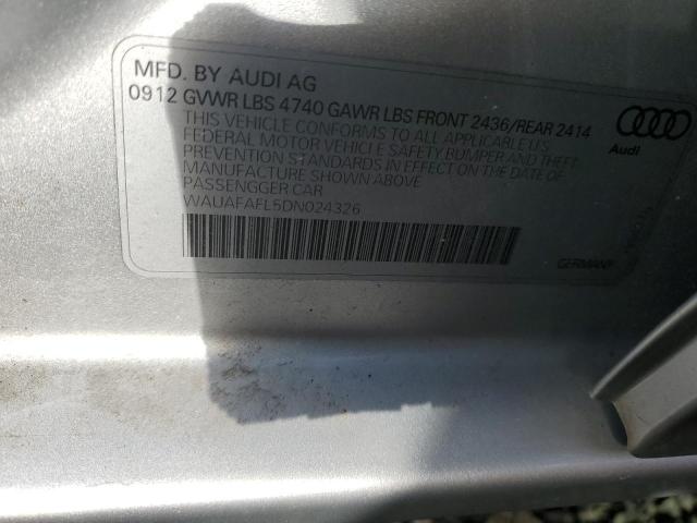 2013 AUDI A4 PREMIUM - WAUAFAFL5DN024326