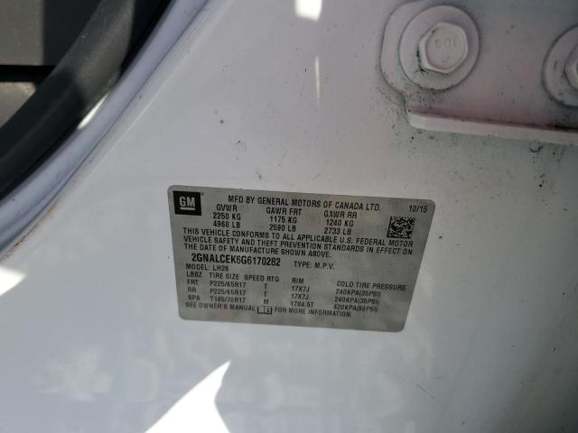 2016 CHEVROLET EQUINOX LT 2GNALCEK6G6170282