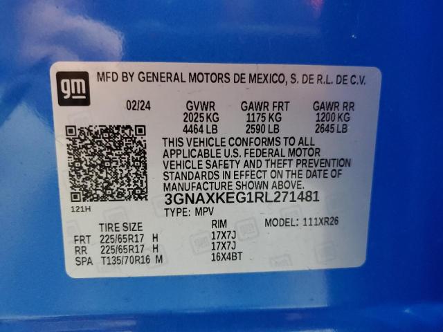2024 CHEVROLET EQUINOX LT - 3GNAXKEG1RL271481