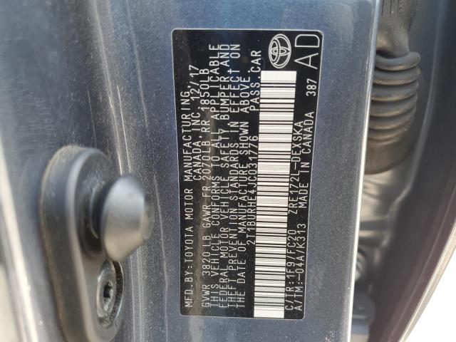 2018 TOYOTA COROLLA L - 2T1BURHE4JC031776