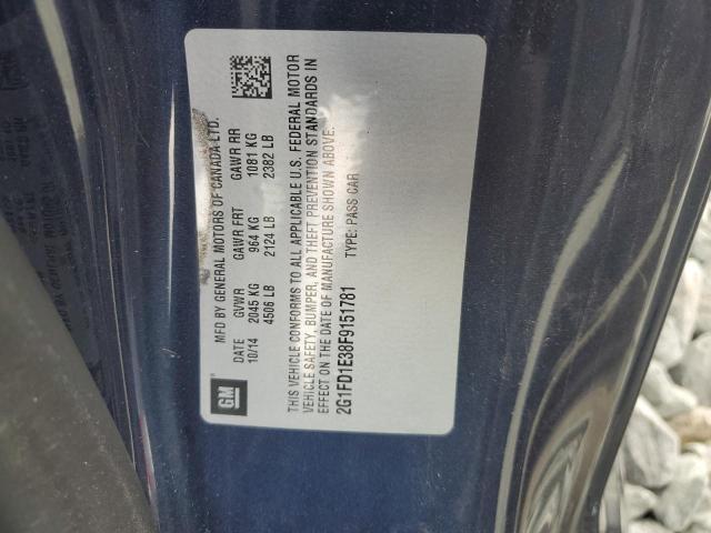 2015 CHEVROLET CAMARO LT - 2G1FD1E38F9151781