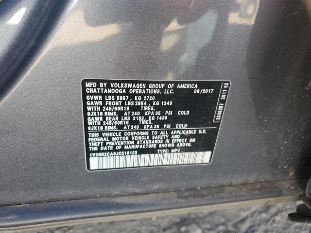 2018 VOLKSWAGEN ATLAS S #3285695696