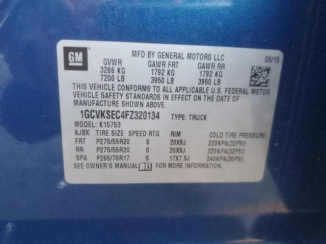 2015 CHEVROLET SILVERADO - 1GCVKSEC4FZ320134