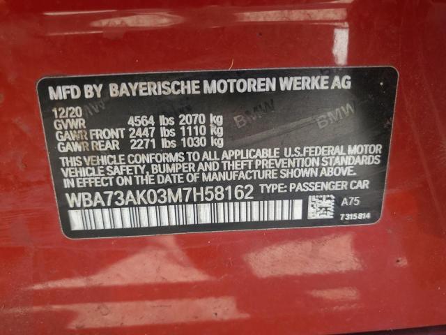2021 BMW 228XI WBA73AK03M7H58162