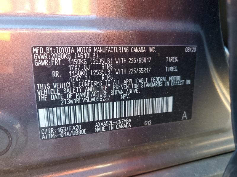 2020 TOYOTA RAV4 XLE #3301882459