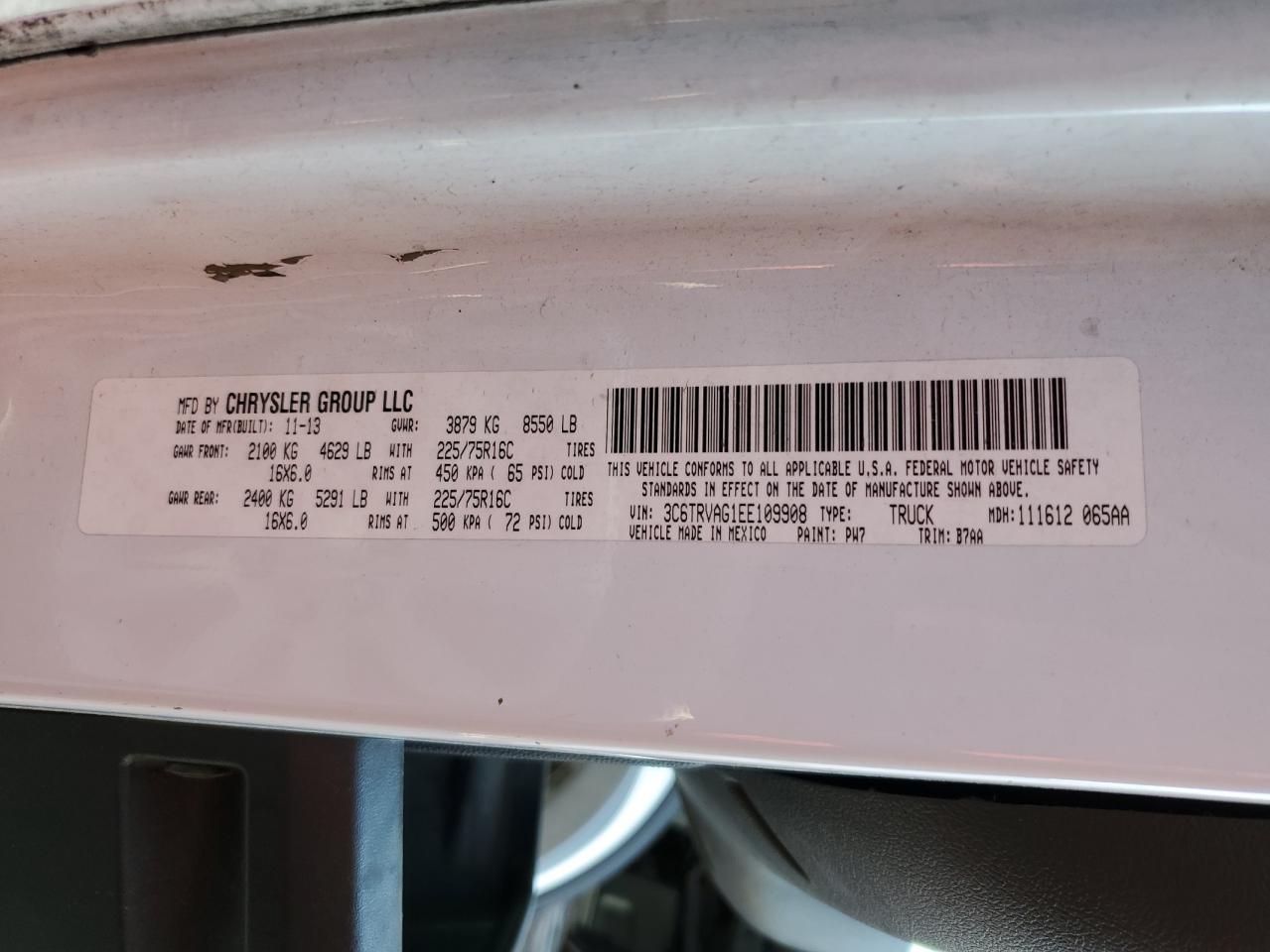 RAM PROMASTER 1500 STANDARD