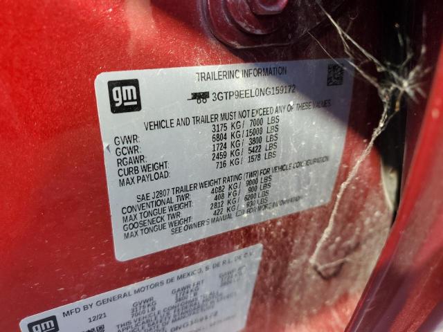 2022 GMC SIERRA LIM 3GTP9EEL0NG159172