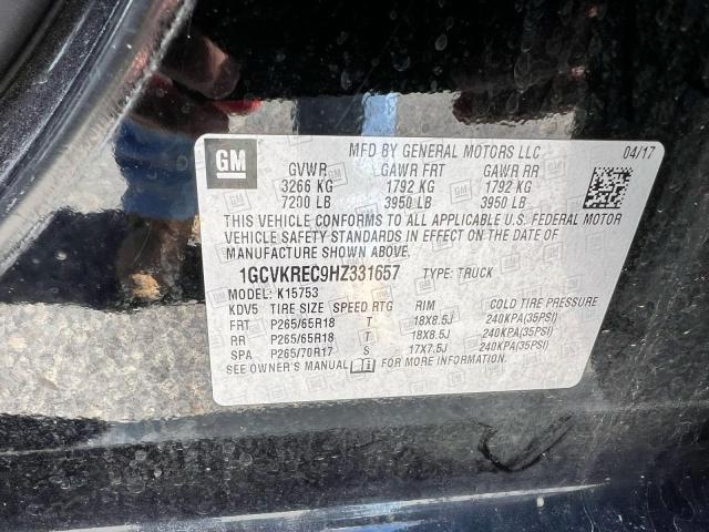 2017 CHEVROLET SILVERADO - 1GCVKREC9HZ331657