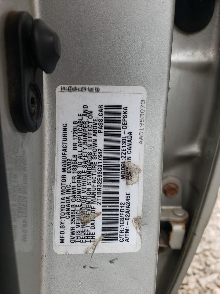 Lot #3271649350 2003 TOYOTA COROLLA CE