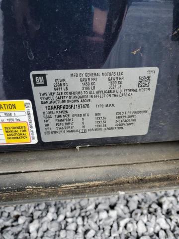 2015 CHEVROLET TRAVERSE L 1GNKRFKD6FJ197476