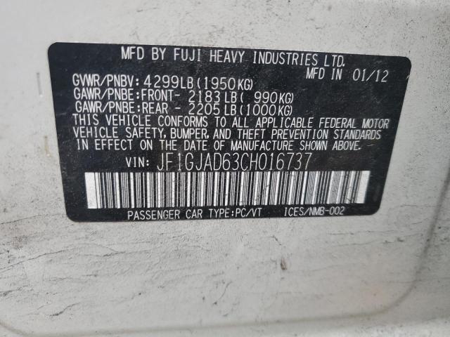 2012 SUBARU IMPREZA PR - JF1GJAD63CH016737