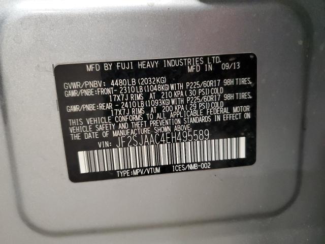 2014 SUBARU FORESTER 2 - JF2SJAAC4EH495589