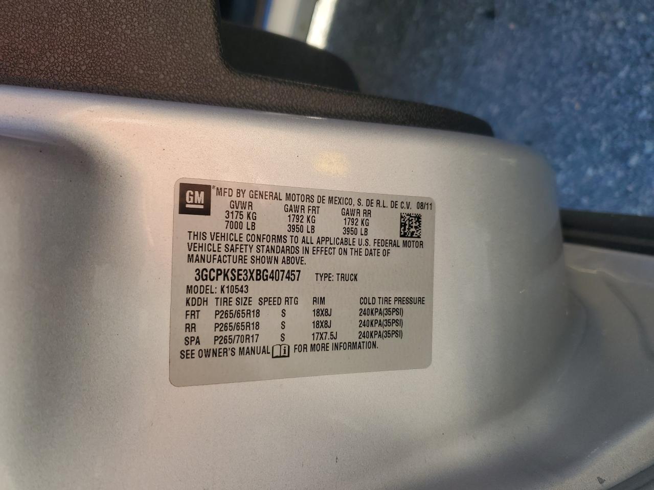 Lot #3316774421 2011 CHEVROLET SILVERADO