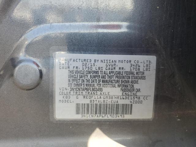 2015 NISSAN VERSA S 3N1CN7AP6FL903495