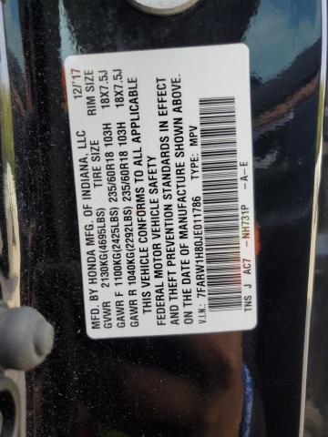 2018 HONDA CR-V EXL - 7FARW1H80JE011786