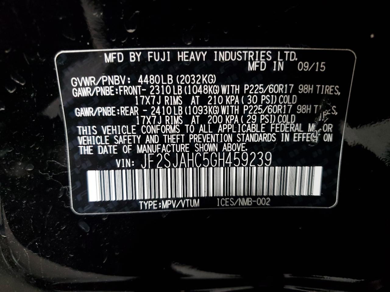 SUBARU FORESTER 2.5I LIMITED