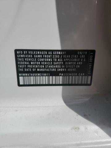 2019 VOLKSWAGEN GOLF R - WVWWA7AU5KW218811