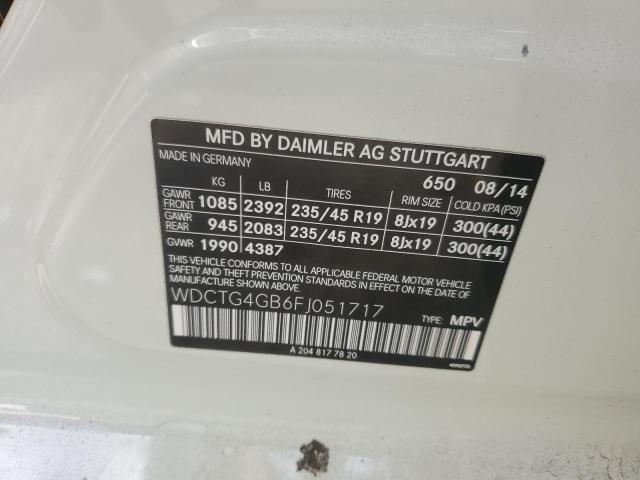 2015 MERCEDES-BENZ GLA 250 4M - WDCTG4GB6FJ051717