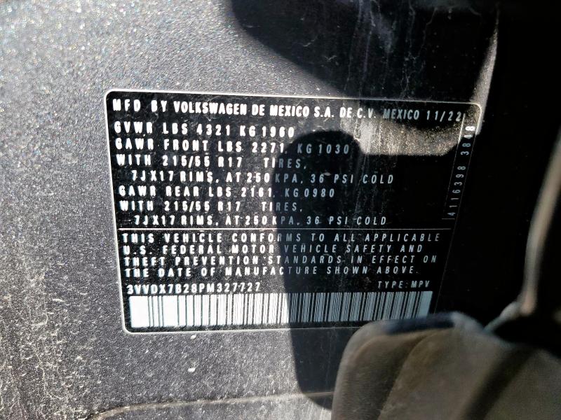 2023 VOLKSWAGEN TAOS S - 3VVDX7B28PM327727