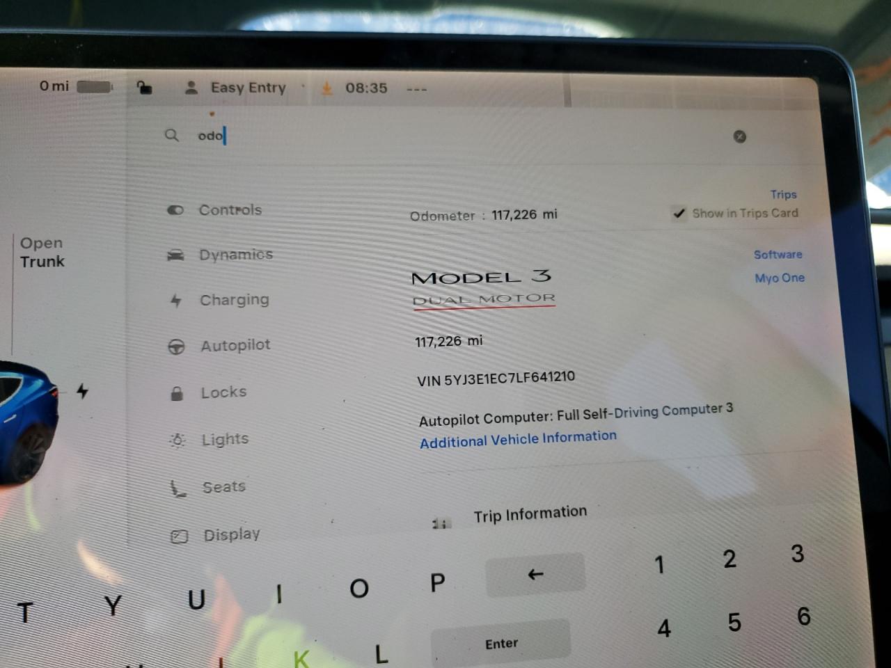 Lot #3316842694 2020 TESLA MODEL 3