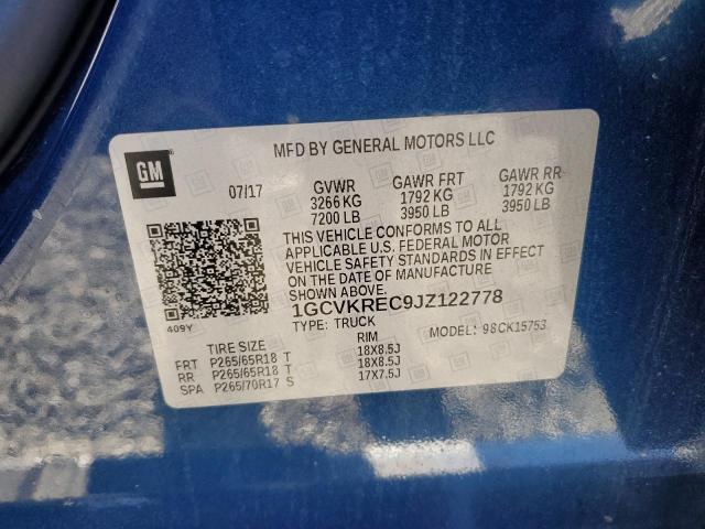 2018 CHEVROLET SILVERADO - 1GCVKREC9JZ122778