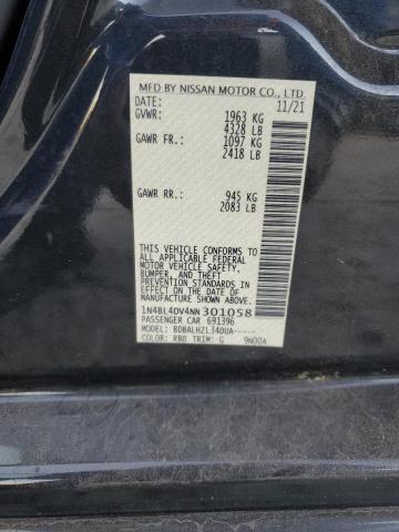 2022 NISSAN ALTIMA SV #3302855887