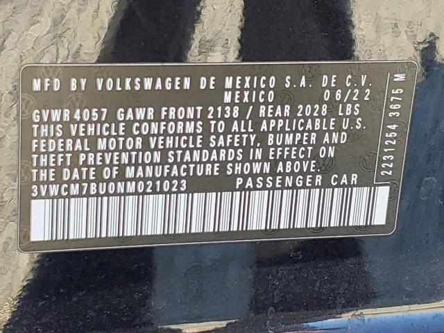 2022 VOLKSWAGEN JETTA S - 3VWCM7BU0NM021023