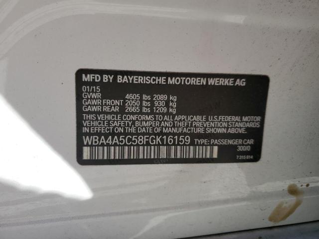 2015 BMW 428 I GRAN COUPE WBA4A5C58FGK16159