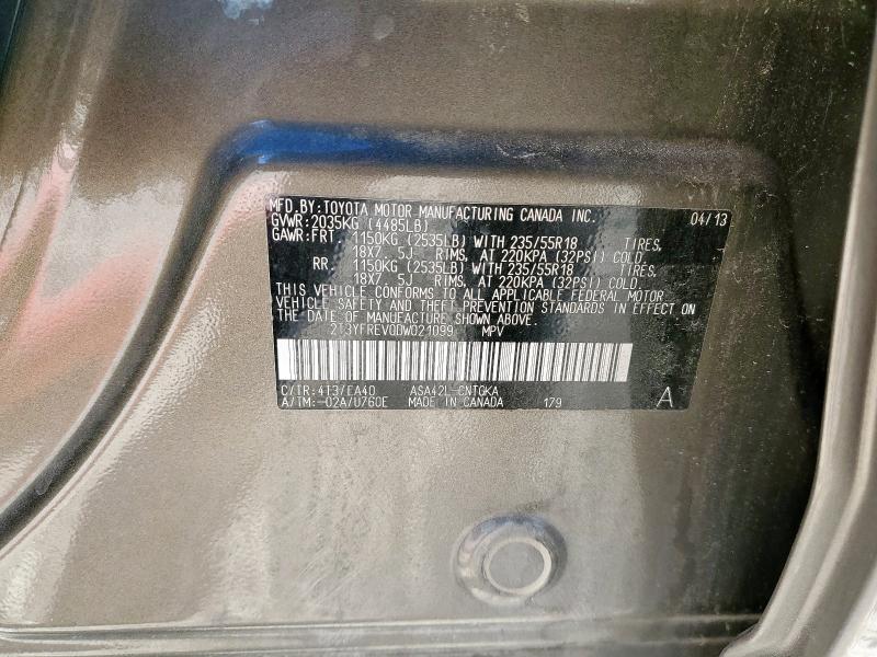 2013 TOYOTA RAV4 LIMIT - 2T3YFREV0DW021099