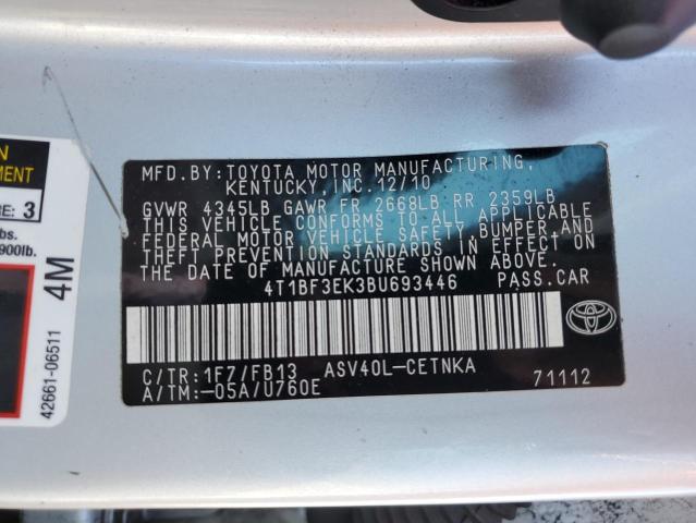 2011 TOYOTA CAMRY BASE - 4T1BF3EK3BU693446