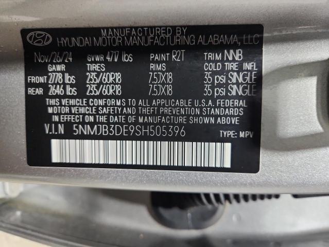 2025 HYUNDAI TUCSON SEL 5NMJB3DE9SH505396